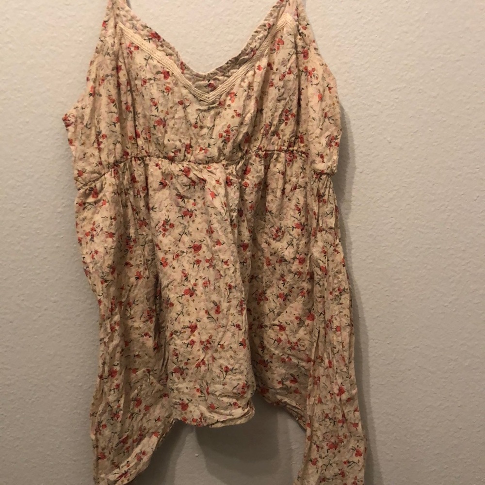 Pink Floral Tank Top